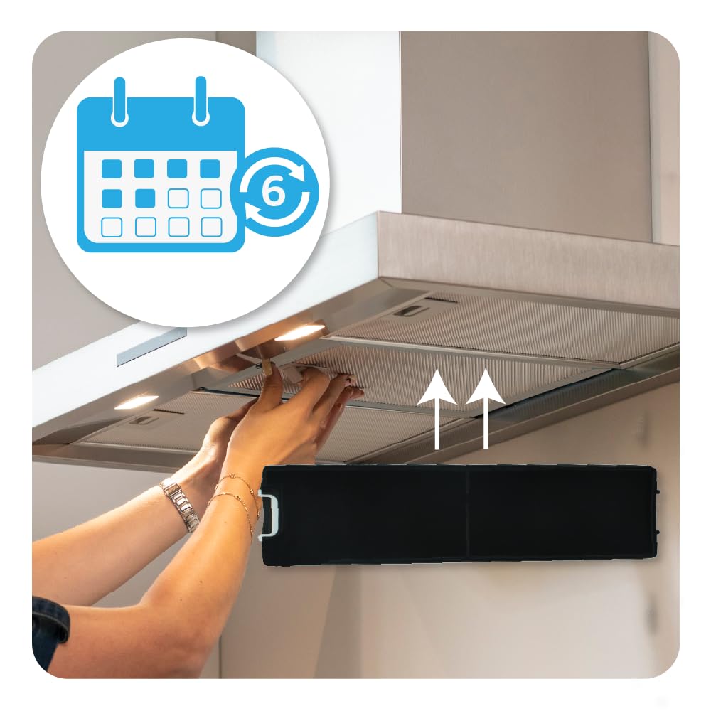 EVAYP Filtro Carbone Attivo Per Cappa Miele - Ricambio DKF13-1 Per DA3366, DA3466 (1 Pezzo) - 6