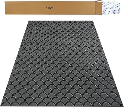 110.24"|108.27"X38.58" Fish Scales Boat Flooring EVA Self-Adhesive Boat Decking Non-Skid mat for Decorate Yacht Pool etc