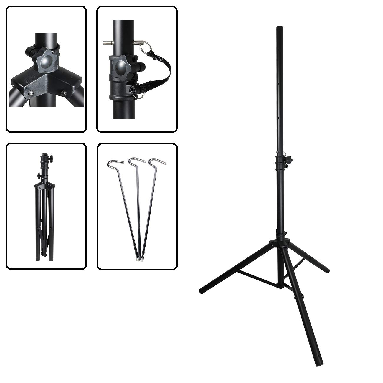 Camping SAT Koffer Schüssel mit HD Single LNB und 10m Kabel + Dreibein Stativ bis 100cm (Mobile Sat Anlage 1 Teilnehmer) Set