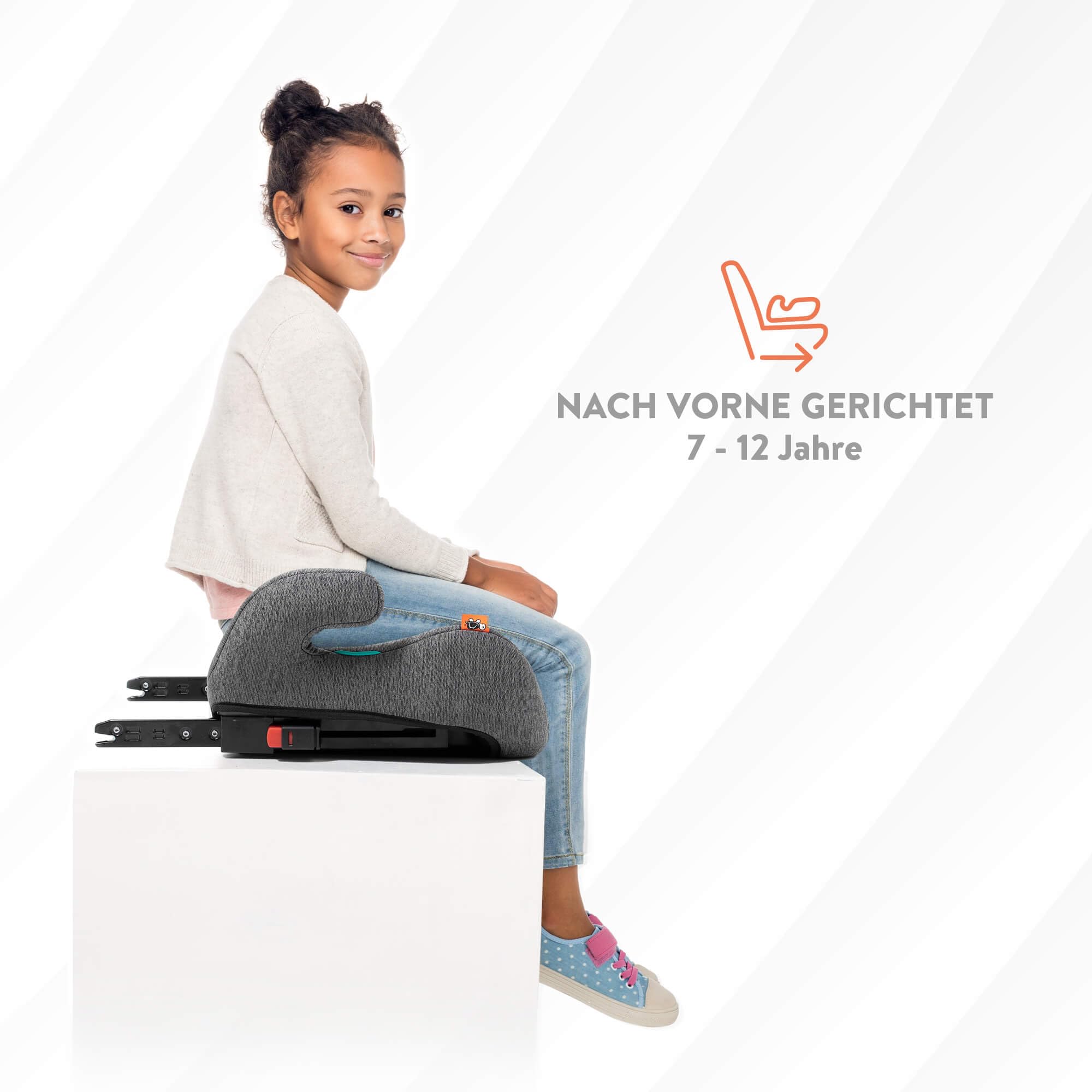 BABYAUTO Sitzerhöhung Auto Kinder ISOFIX, ECE R129 Kindersitzerhöhung Sitzschale Auto, Gruppe 3 (22-36kg/5-12 Jahre) 125-150 cm iSize, Extra Gepolstert für mehr Komfort, Schwarz
