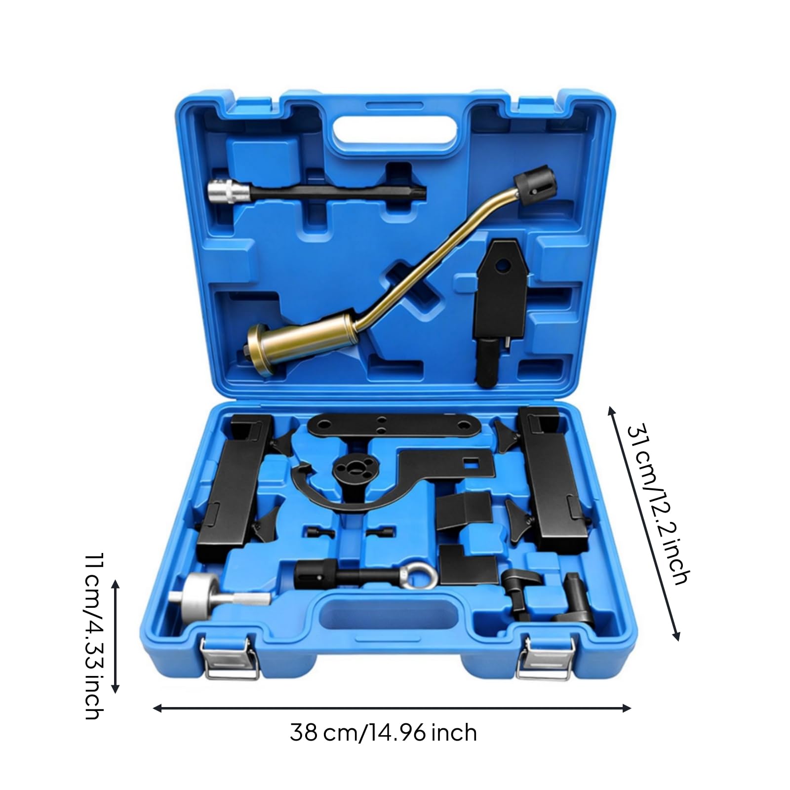 Qianly Kit Messa di Sincronizzazione con Estrattore Iniettori Durevole Attrezzi Messa di Sincronizzazione Motori Alta Durezza Utensili per Autofficine