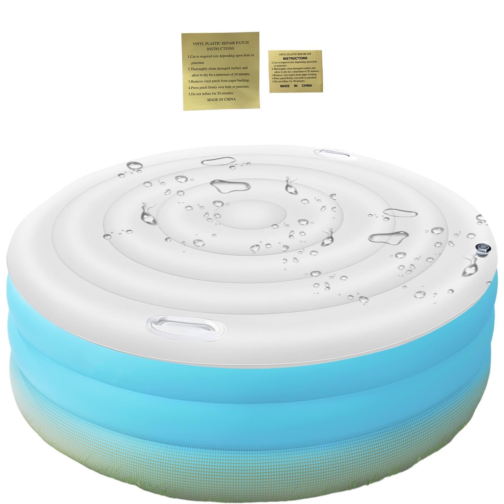 Cubierta De Spa Inflable plegable hinchable con protección UV | Cubierta De Repuesto Inflable Con Asas contra lluvia sol polvo nieve exterior hogar hotel