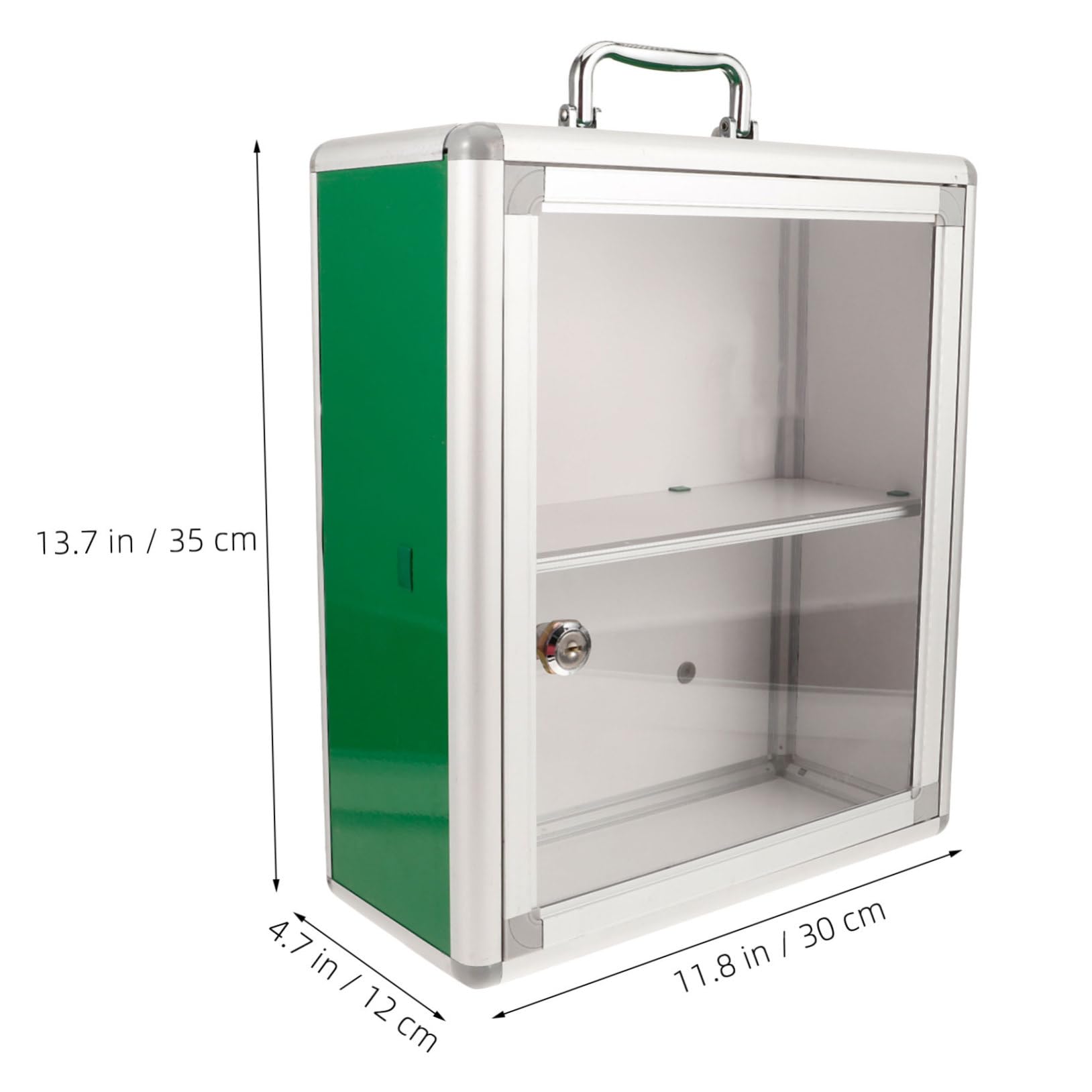 Alipis Botiquín de Primeros Auxilios y Almacenamiento Clasificado de Pared Gran Capacidad, Diseño Montado, Puerta Transparente para Uso en Hogar o Coche