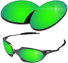 Pazzer By Lentes de substituição polarizadas para óculos Oakley Romeo 1 - Revestimento espelhado verde