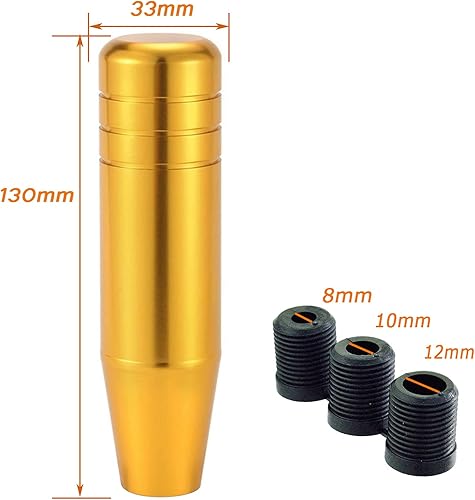 Vista 37 de Lunsom Pomo de palanca de cambios de aluminio de 5 pulgadas, mango de palanca de cambios de aleación larga, cabezal de cambio automático