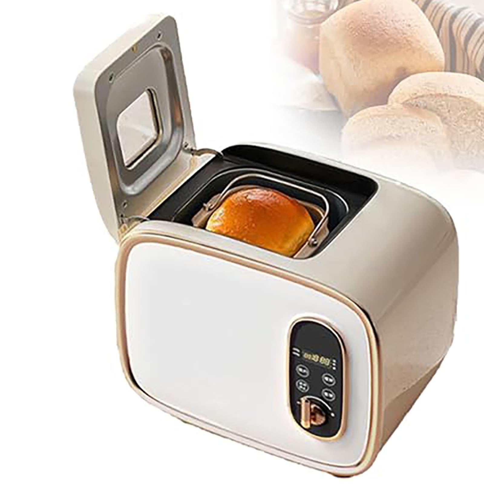 FHRKA Automatic Smart Bread Maker, 13 Program Settings, Dough Kneading & Fermentation, 5H Timer & 1H Keep Warm for Home Kitchen