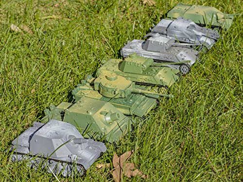 Kvvdi 2 Sets Jagdpanzer Army Tank Toy Model Kits, Upgrade 3D Tank Puzzle Plastic Military Toys Sturmpanzer and Jagdpanzer IV(Gray Or Green) - Thumbnail 7