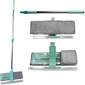 Rodo Limpa Vidros Mop 2 em 1 Esfregão Espuma Cabo Ajustável 90cm Para Box Teto e Janelas Altas Sem Escada