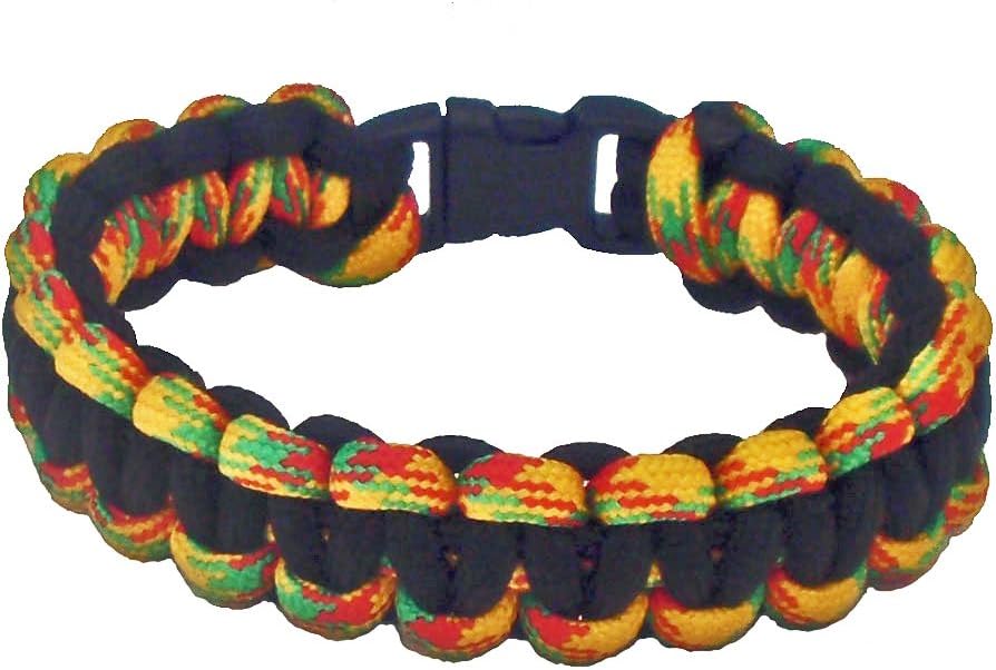 RootsBay Solomon Bar/Cobra Weave 550 Paracord Survival Bracelet (Select size at least 1 inch bigger than wrist size)