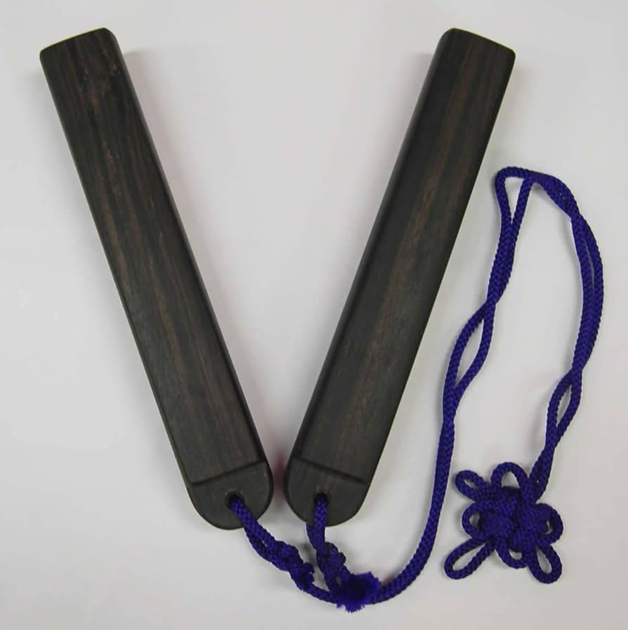 Amazon.co.jp: 日本の祭屋 No.6 手作り拍子木・黒檀 (こくたん