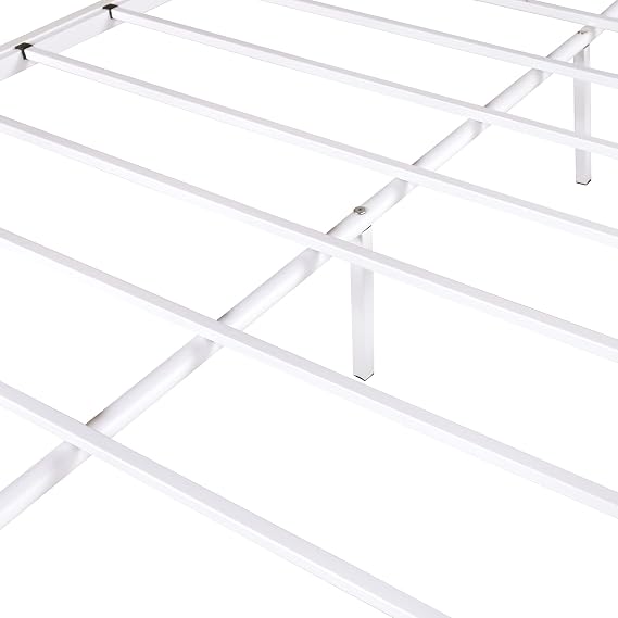 Metal Bunk Bed Twin Over Twin with Ladder and Safety Guard Rails,Bedroom Heavy Duty Bed Frame w/Slat Support & No Box Spring Required,Easy Assembly,for Adult Kid Boy Girl,Black