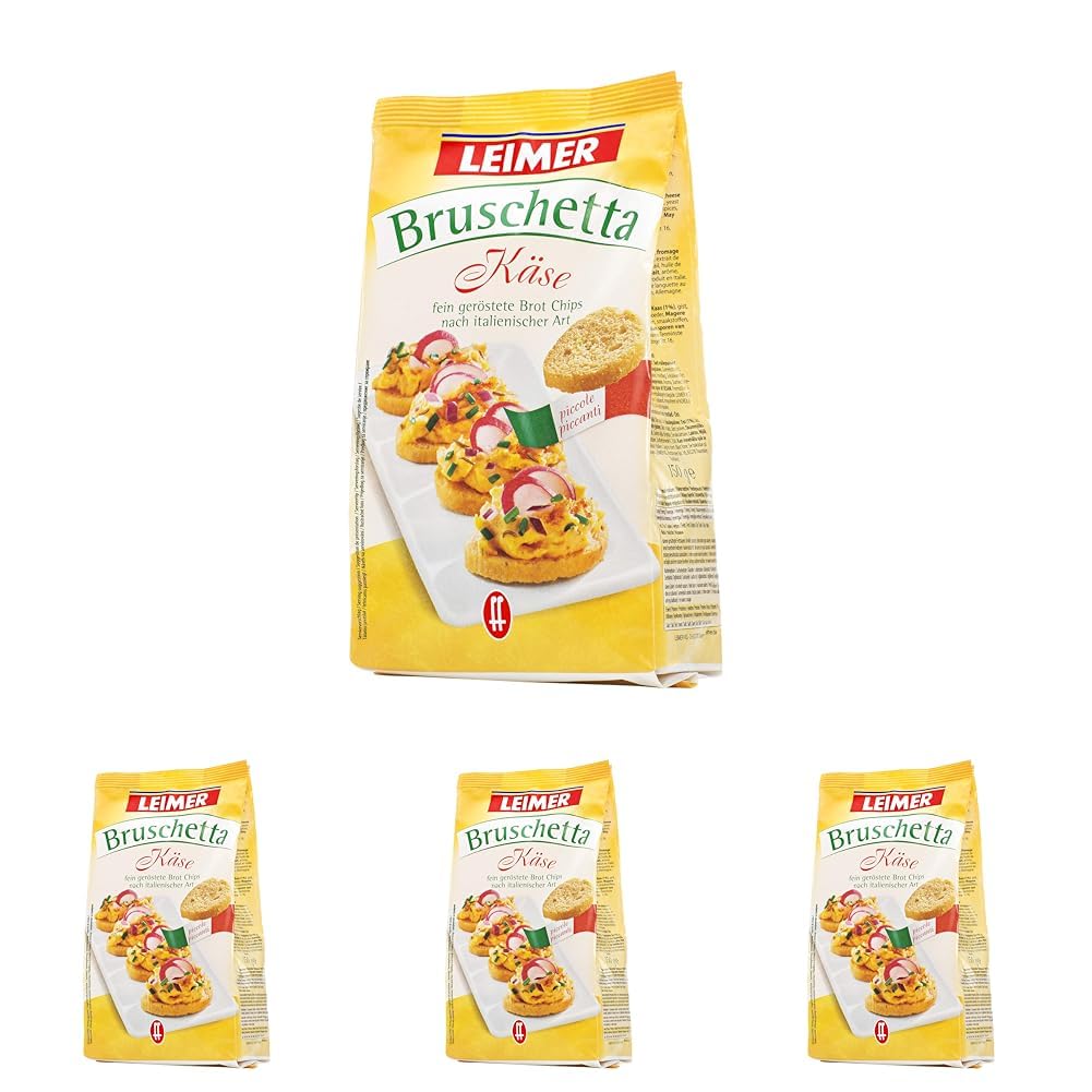 Leimer Bruschetta Käse, 150 g 036950 (Packung mit 4)