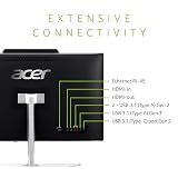 Acer Aspire Z24-890-UA91 AIO - Computadora de escritorio, 23.8 pulgadas Full HD, 9ª generación Intel Core i5-9400T, 12GB DDR4, 512GB SSD, 802.11ac Wifi, USB 3.1 tipo C, teclado y mouse inalámbricos,