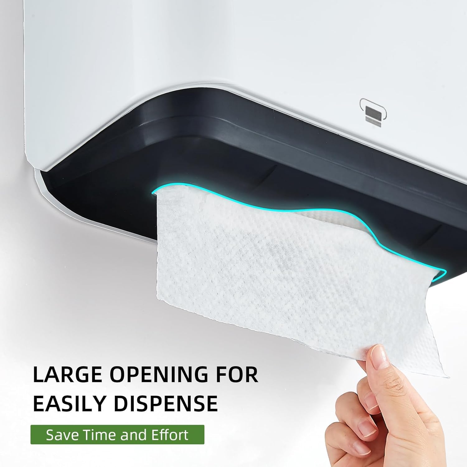 Dispenser per asciugamani di carta da parete, dispenser multiuso commerciale con serratura intelligente, adesivo senza foratura o viti da installare, porta asciugamani per bagno, bagno,