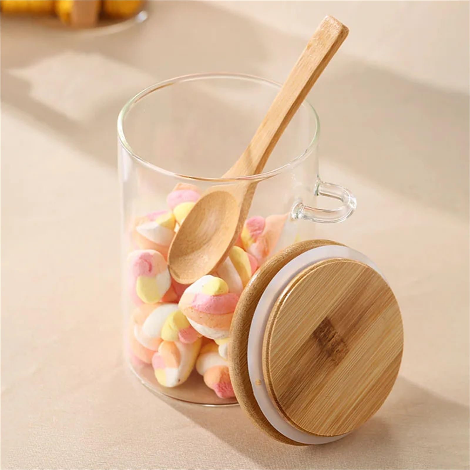 Barattoli per dolci. Barattolo Di Vetro for Conservazione Degli Alimenti, Confezione Da 2, Trasparente