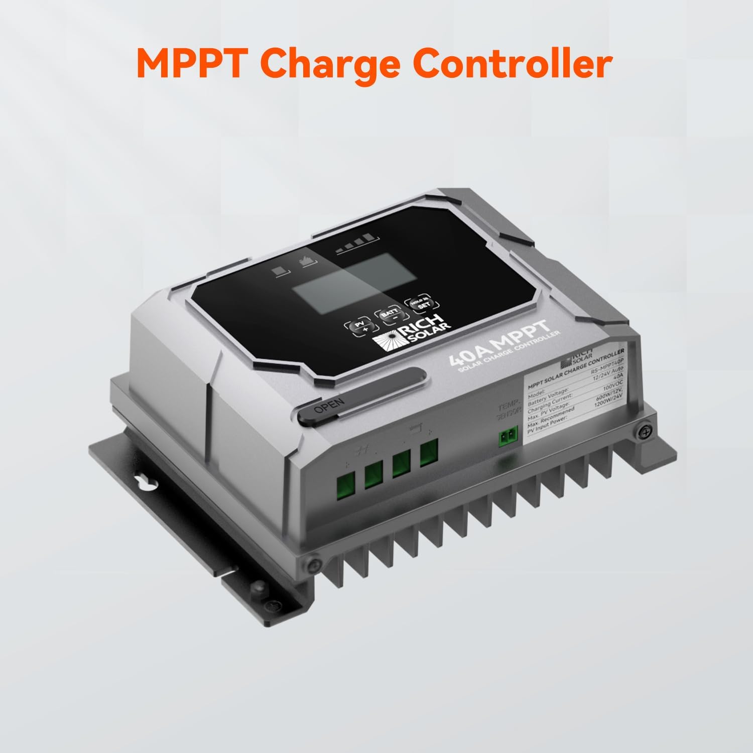 RICH SOLAR 400 Watt Solar Kit Contains 2 high Efficiency 200W Monocrystalline Panels with 9 busbars and 40A MPPT Controller