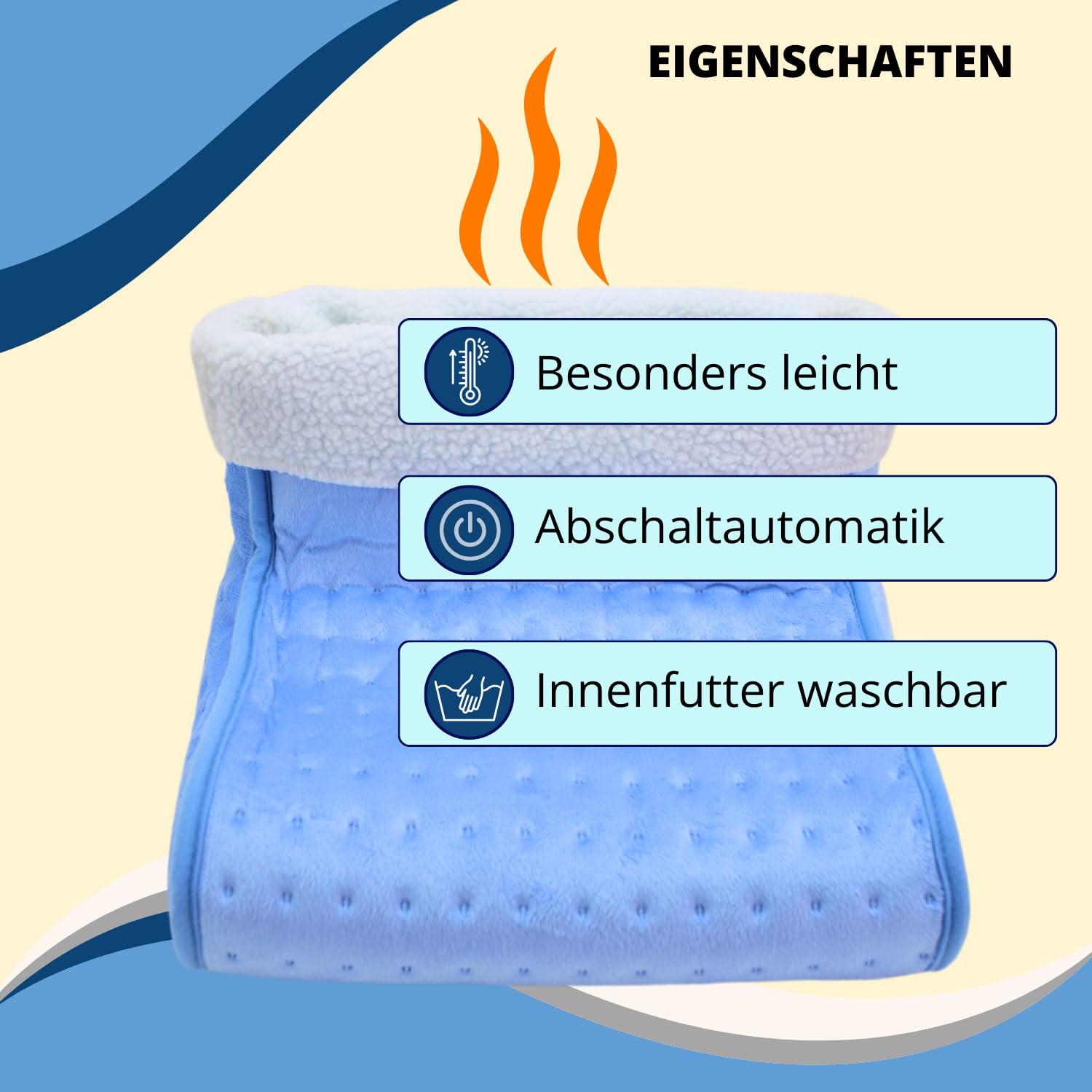Syntrox Germany Atmungsaktiver Elektrischer Fußwärmer Wasilla, Fußheizung für den Winter,Hausschuhe Schuhe, beheizter Fußwärmer, Massagegerät, Heizung, 100 Watt, Fernbedienung, 3 Temperaturstufen