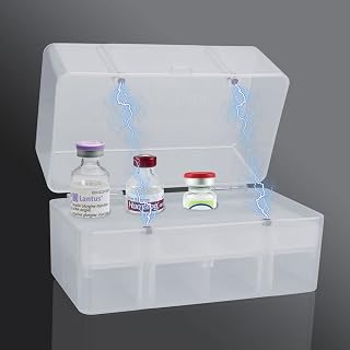 iGuerburn 8-Slot Diabetic Insulin Vial Storage for Fridge, 10ML Injection Vial Holder Case - Meeting Your Insulin Storage Needs (White)