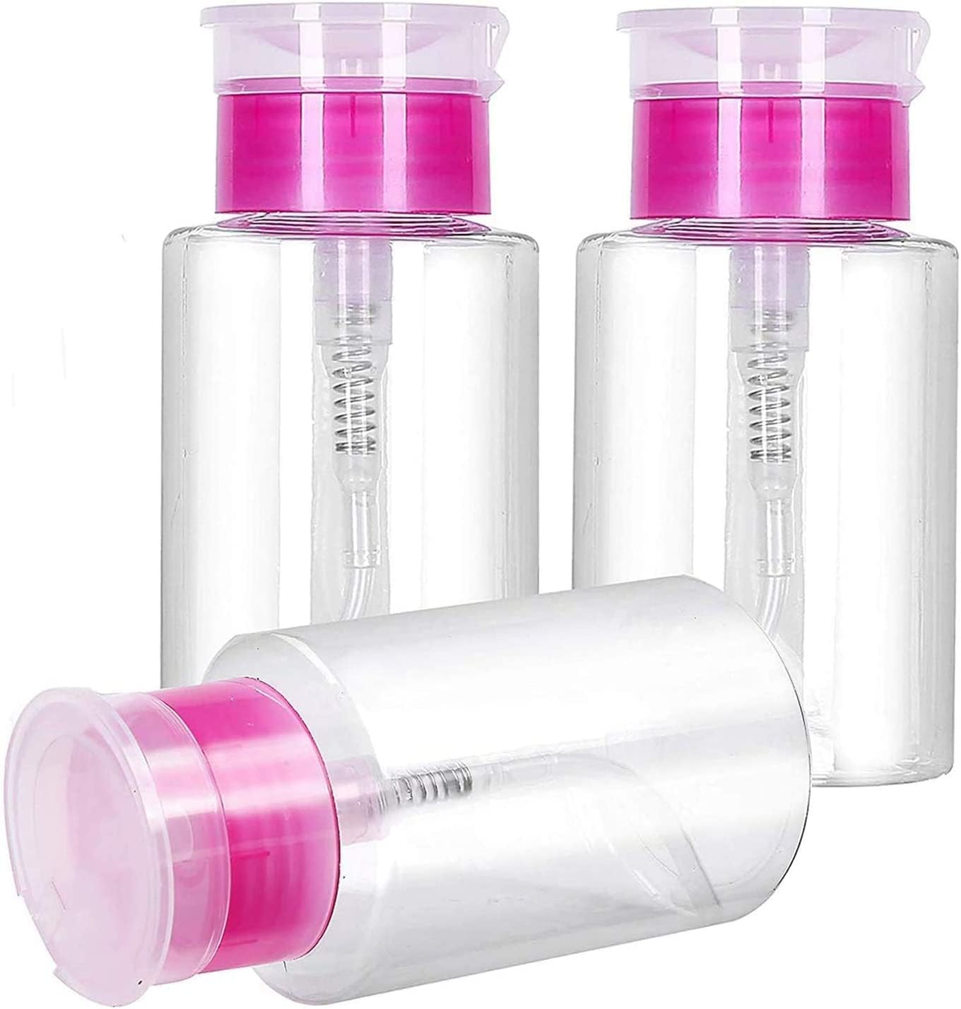 Nail Polish Remover Pump Bottle Dispenser 180 ML Push Down Cleanser