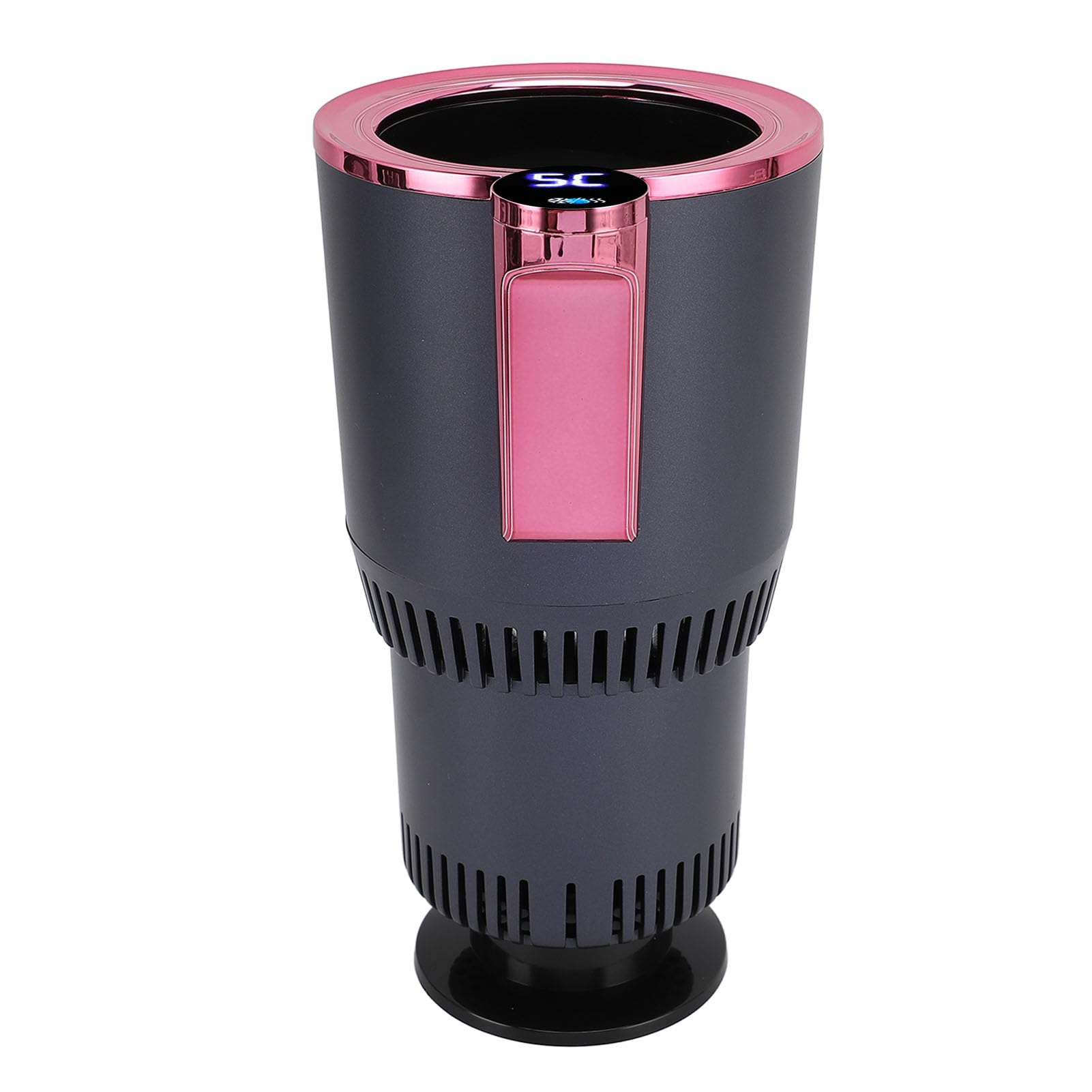 Calentador de Tazas para Auto, 2 en 1 Diseño Inteligente Semiconductor Enfriamiento Calefacción Pantalla LCD de Temperatura Control Táctil, Calentador y Enfriador de Tazas con Plug and Play