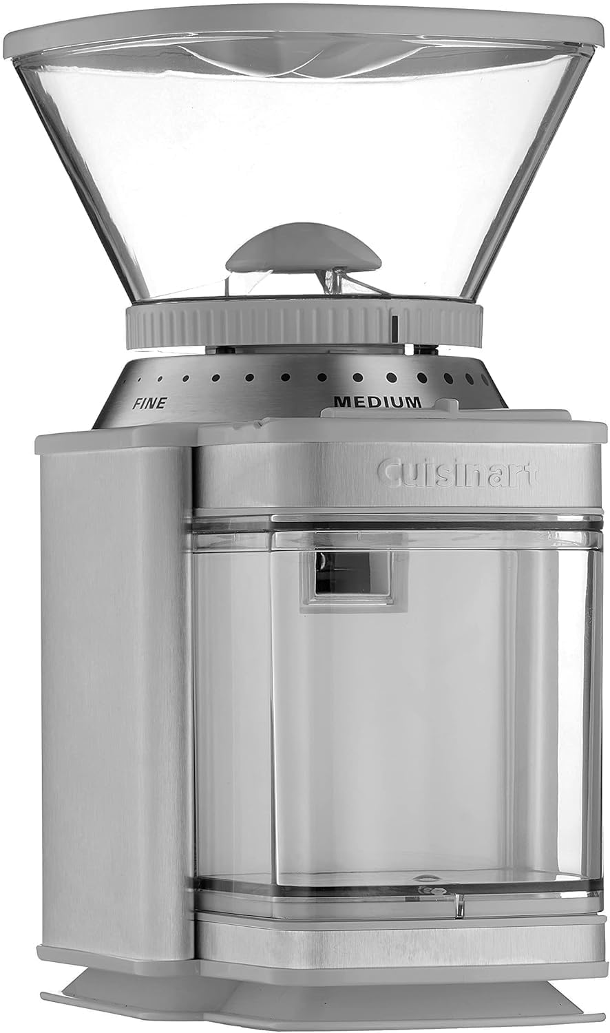 CUISINART Broyeur à café électrique à une touche automatique avec sélecteur de 18 positions, en acier inoxydable, DBM-8WP1, blanc
