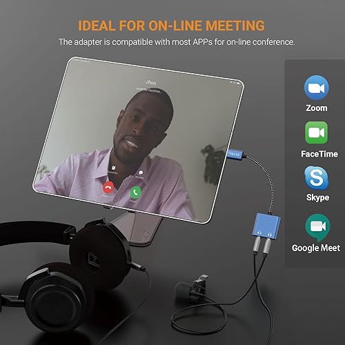 Miniatura 4 de Cubilux Adaptador de auriculares dual USB C, tipo C a doble divisor de audio de auriculares de 0.138 in compatible con iPhone 15+15 Pro Max, iPad 10