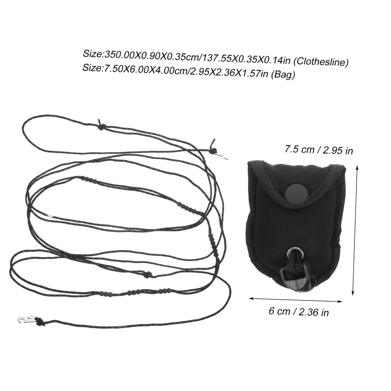 OUNONA Portable Clothes Drying Rope Windproof Camp Clothesline for Outdoor Travel Skid Laundry Line with Storage Bag for Camping Hotel Rv Balcony Use