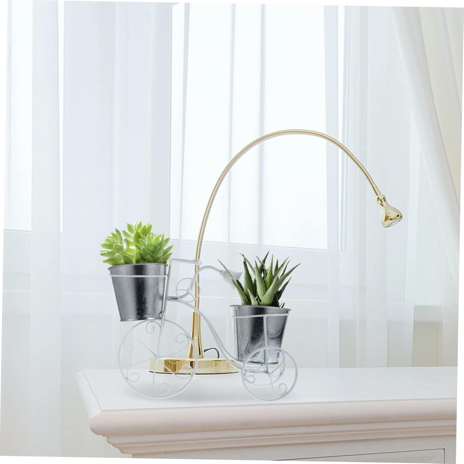 BESTonZON 1pc Bicycle Stand Houseplants Indoor Outside Planter Indoor Pot Potted Plant Stand Gardening Pot Holders Metal Tricycle Plant Stand Bike Shape Flowerpot Holder Shelf