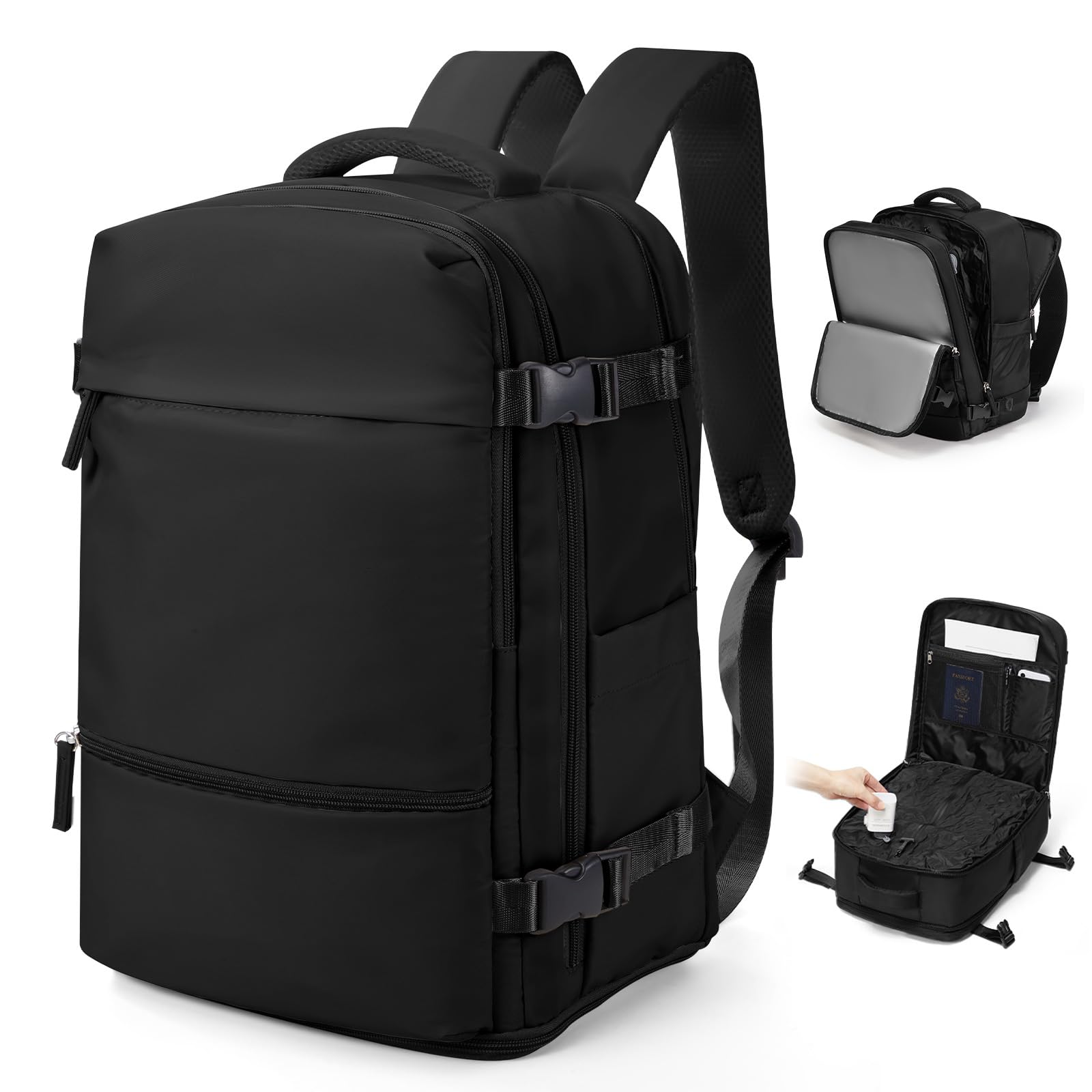 SZSYCN Zaino da Viaggio con Sottovuoto Ryanair 40x30x20 Wizzair Borse da Cabina per Ryanair 40x20x25 Bagaglio a Mano Sottovuoto con pompa,Zaino Casual per Laptop