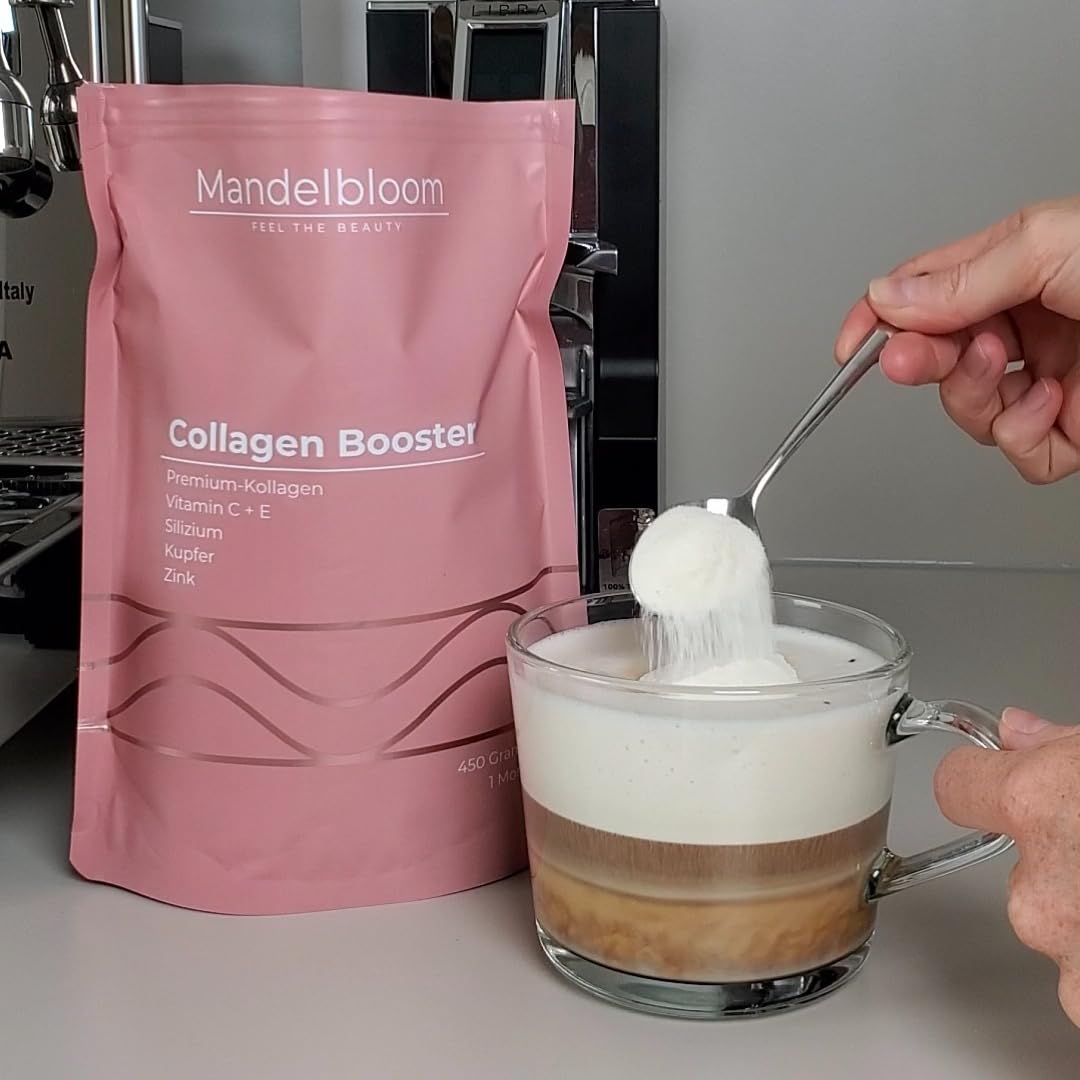 Collagen-Booster [450g] Geschmacksneutral • perfekte Löslichkeit • Peptide Typ 1+3 • Premium Kollagen • Kollagenhydrolysat • mit Vitaminen für optimale Bioverfügbakeit • Made in Germany