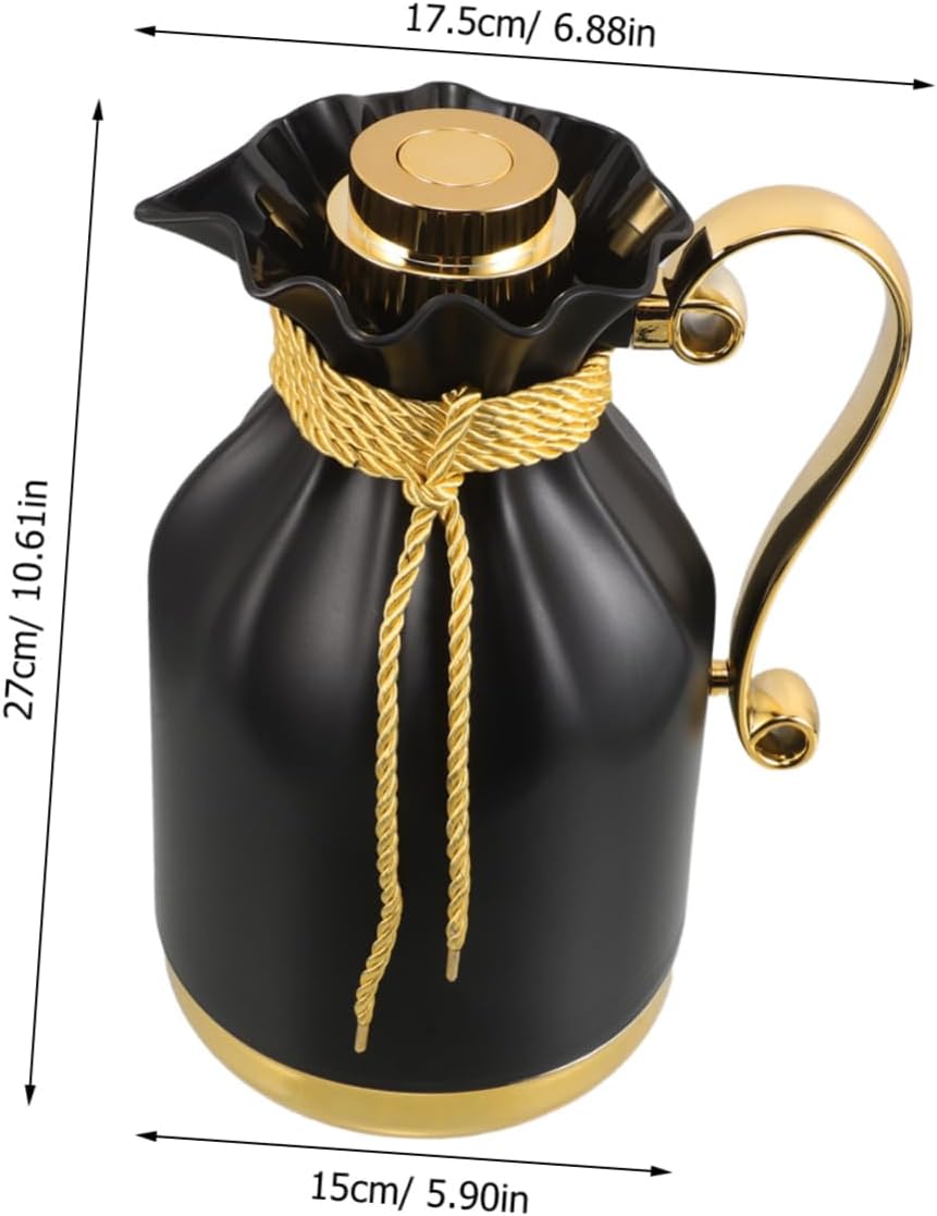 Thermal Coffee Carafe Large Capacity Insulated Glass Liner Teapot for Home Office for Hot Cold Beverages Easy to Clean for Outdoor Picnics Gatherings