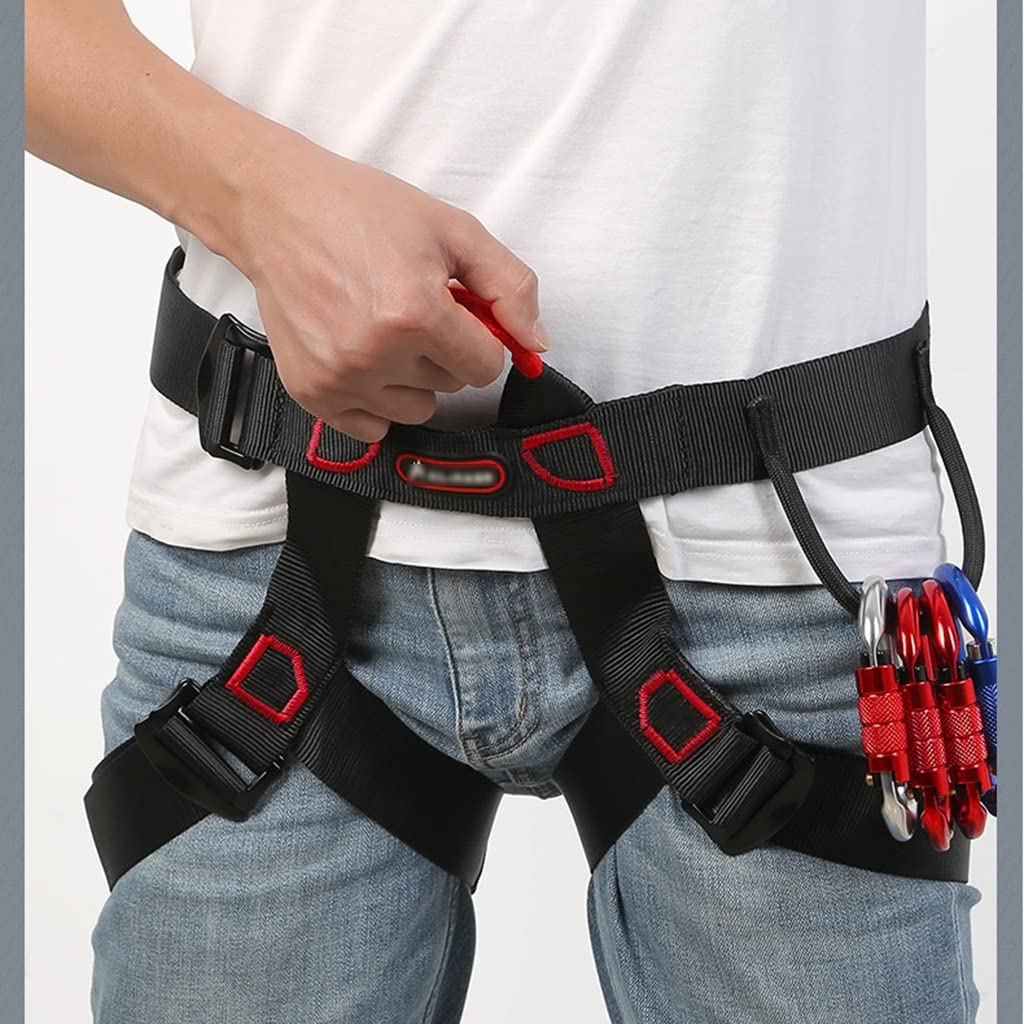 SwaYve Cintura Di Sicurezza per Metà Corpo, Imbracatura Di Sicurezza Anticaduta, Cintura Di Sicurezza per Protezione da Arrampicata per Arrampicata, Alpinismo, Soccorso Antincendio, Discesa in Corda D