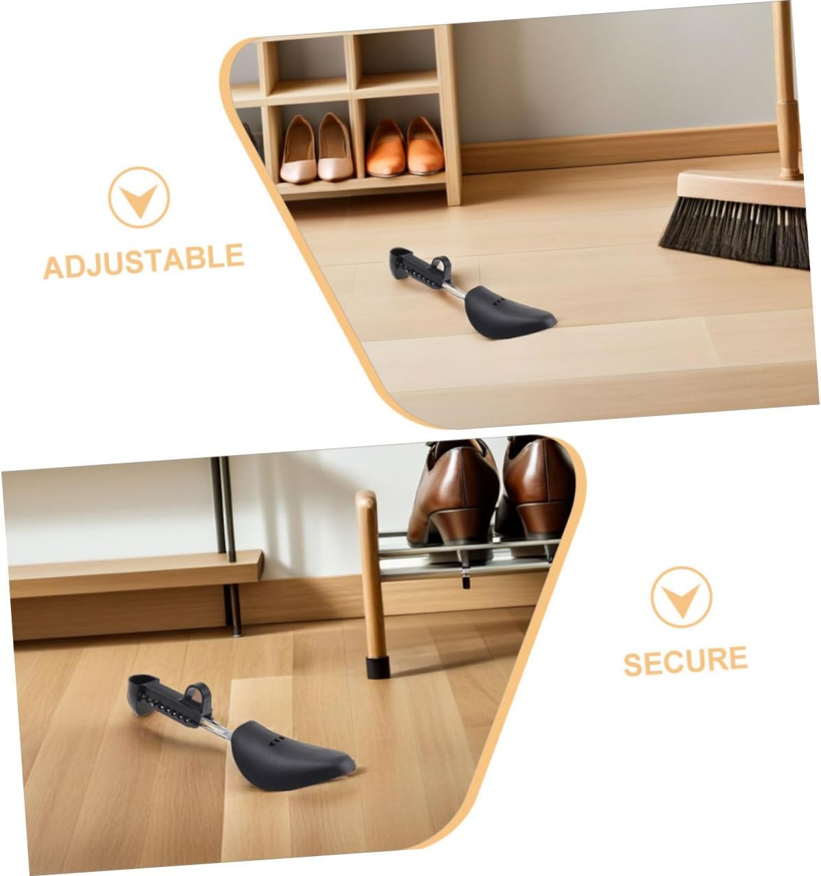 8 Pairs Adjustable Shoe Trees Shapers for Men Plastic Shoe Stretchers Supporters for Leather Preventing Deformation and Maintaining Shape