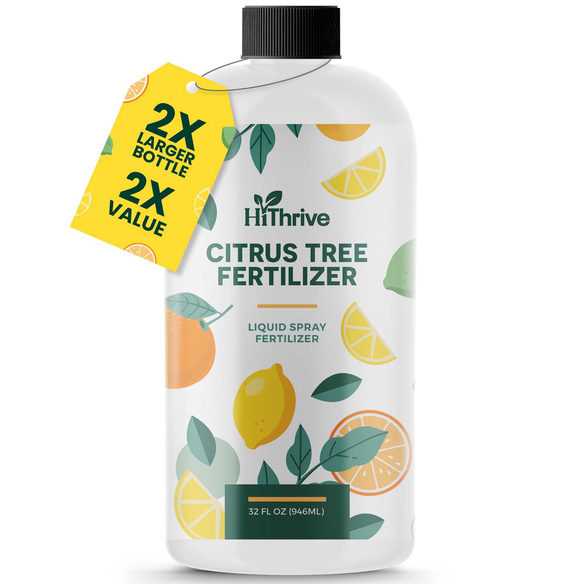 32oz Citrus Fertilizer & Fruit Tree Fertilizer - Makes 64 Gallons of Tree Food for Fruit Trees, Oranges and Other Citrus Trees, Premium Liquid Plant Food for Healthy Growth and Juicier Harvests