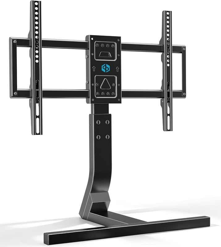 Table Top Universal TV Stand for 32-80 inch TVs up to 220 lbs | 7-Level Height Adjustable TV Stand Mount for Living Room Bedroom, Max VESA 600x400mm, Heavy Duty Steady Tabletop TV Leg Base
