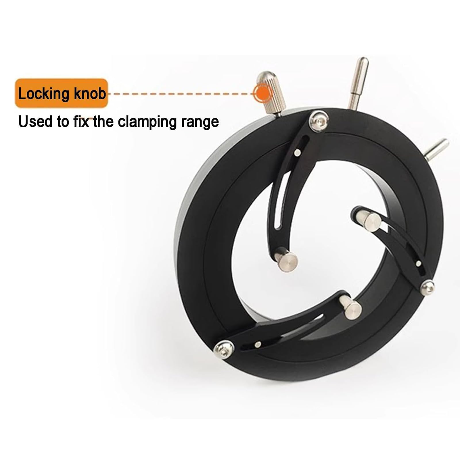 Soporte de lente coaxial, soporte autocentrante con brazos de soporte de sujeción, agujero roscado M4, aleación de aluminio antioxidante y duradera para experimentos ópticos