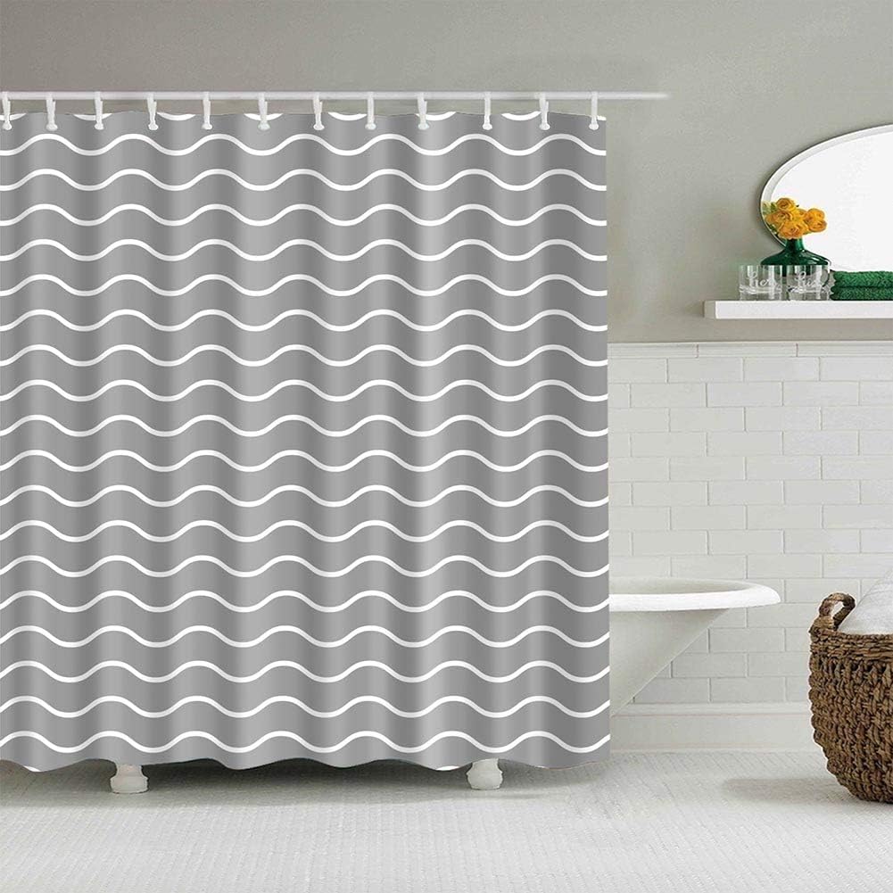 Rideau de douche anti-moisissure 200x200 en tissu polyester imperméable