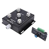 Marhynchus 4-kanałowy Przełącznik Anteny Koncentrycznej, Zdalny Selektor Anteny, Przełącznik Koncentryczny HF, 1 Wyjście, 500 W, PEP 1,8-60 MHz, ze Złączami SO-239, do (* AT14 + *zestaw
