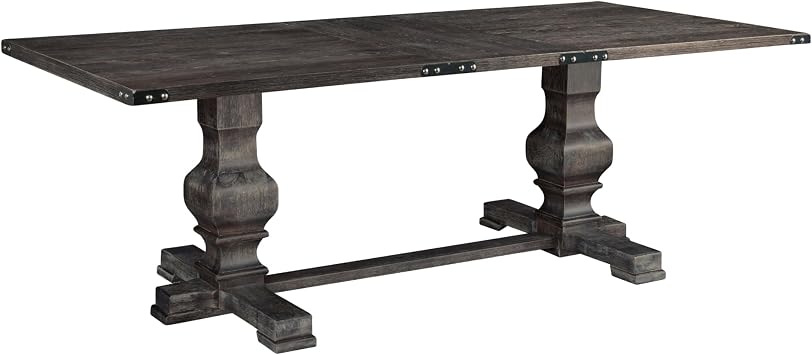Alpine Furniture Manchester Dining Table, Charcoal