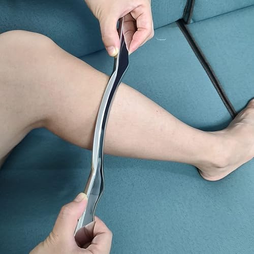 Miniatura 6 de AnTiexi Juego de herramientas de masaje de raspado Gua Sha de acero inoxidable (6 piezas) raspador muscular Herramientas IASTM gran herramienta de