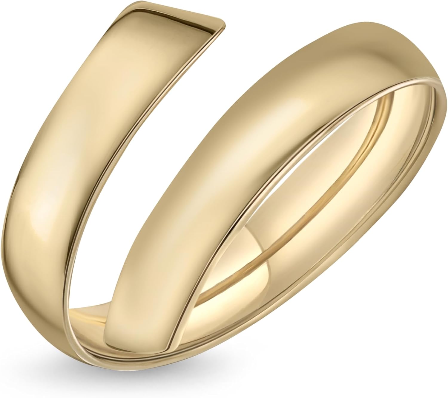 Bony Levy - 14K Yellow Gold Beveled Edge Bypass Ring