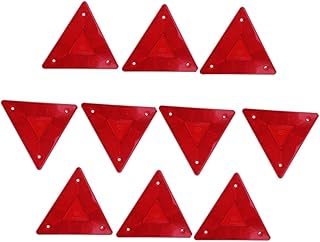 ibasenice 10 Peças Sinal De Aviso Triangular Refletor De Segurança De Carro Sinal Refletor De Caminhão Sinal De Reboque De Carro Veículos Caminhão Tripé Sinal De Aviso Emblemas De Carro