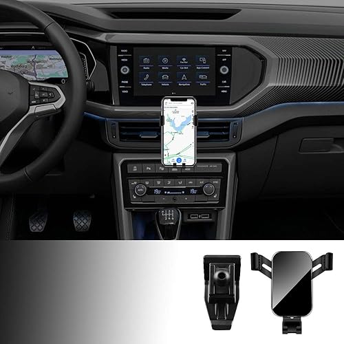 Soporte universal para teléfono de automóvil compatible con Volkswagen VW T-Cross Tcross 2019 2020, soporte de teléfono de ventilación de aire,