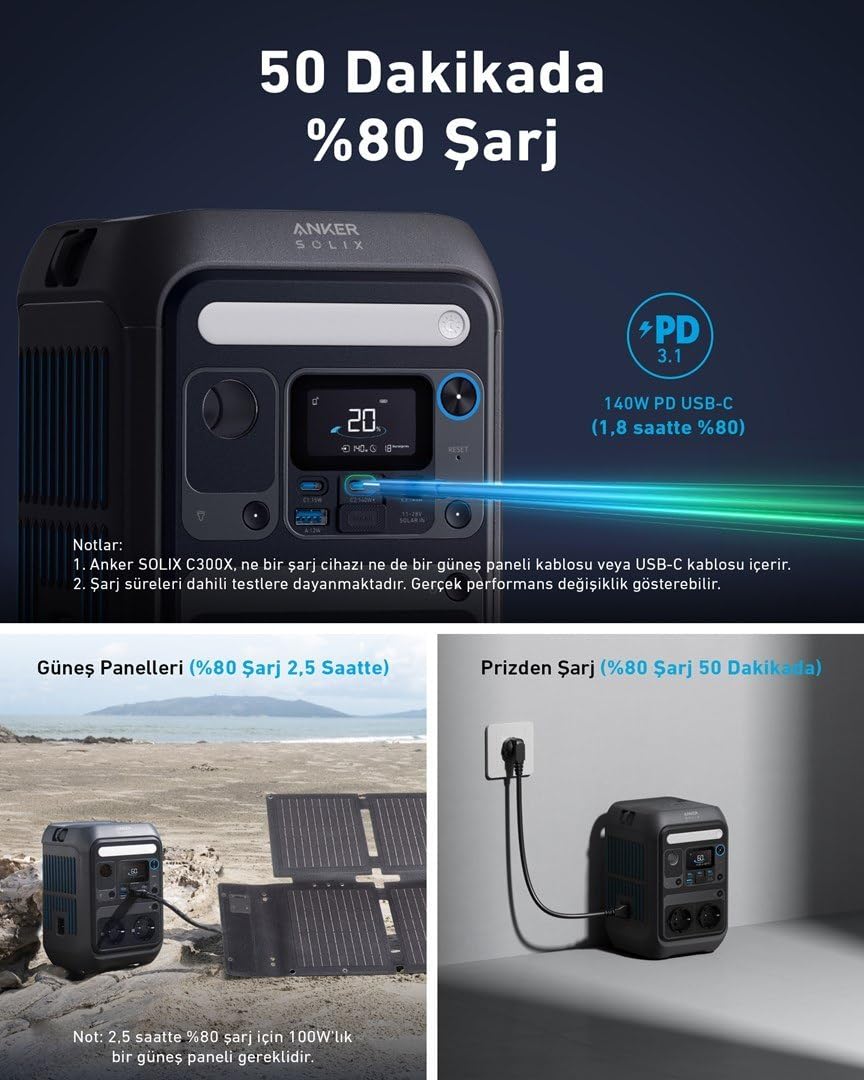 Anker SOLIX C300X Estación de energía portátil 288Wh | 600 W
