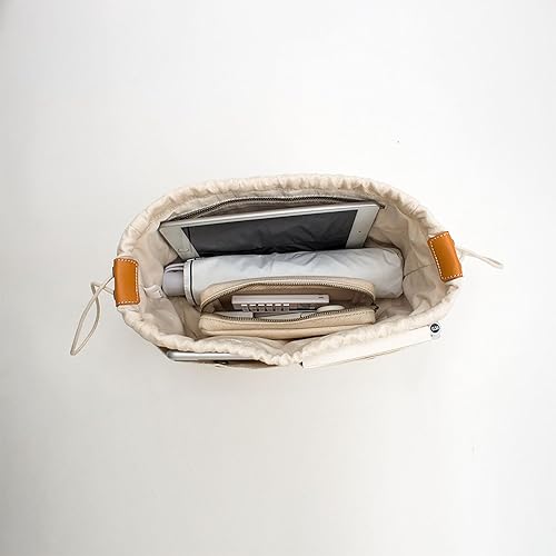 Miniatura 6 de Divisor de bolsa de lona de algodón Organizador Insertar bolso grande Bolso extra grande (L)