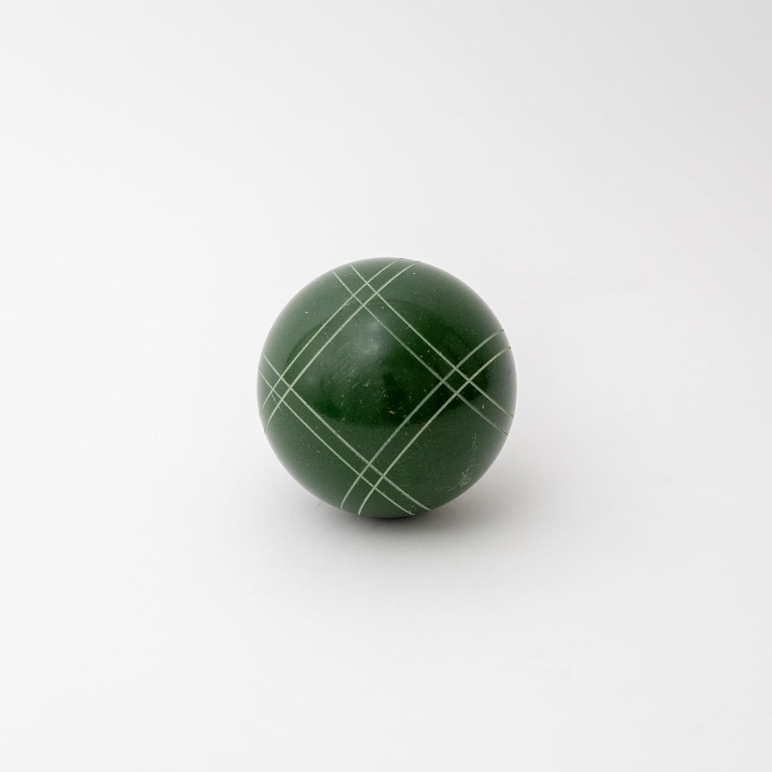 BuyBocceBalls Listing - Made in USA, Premium Quality Tournament - Replacement Bocce Ball with Close Curvey Stripes - Single Green 107mm