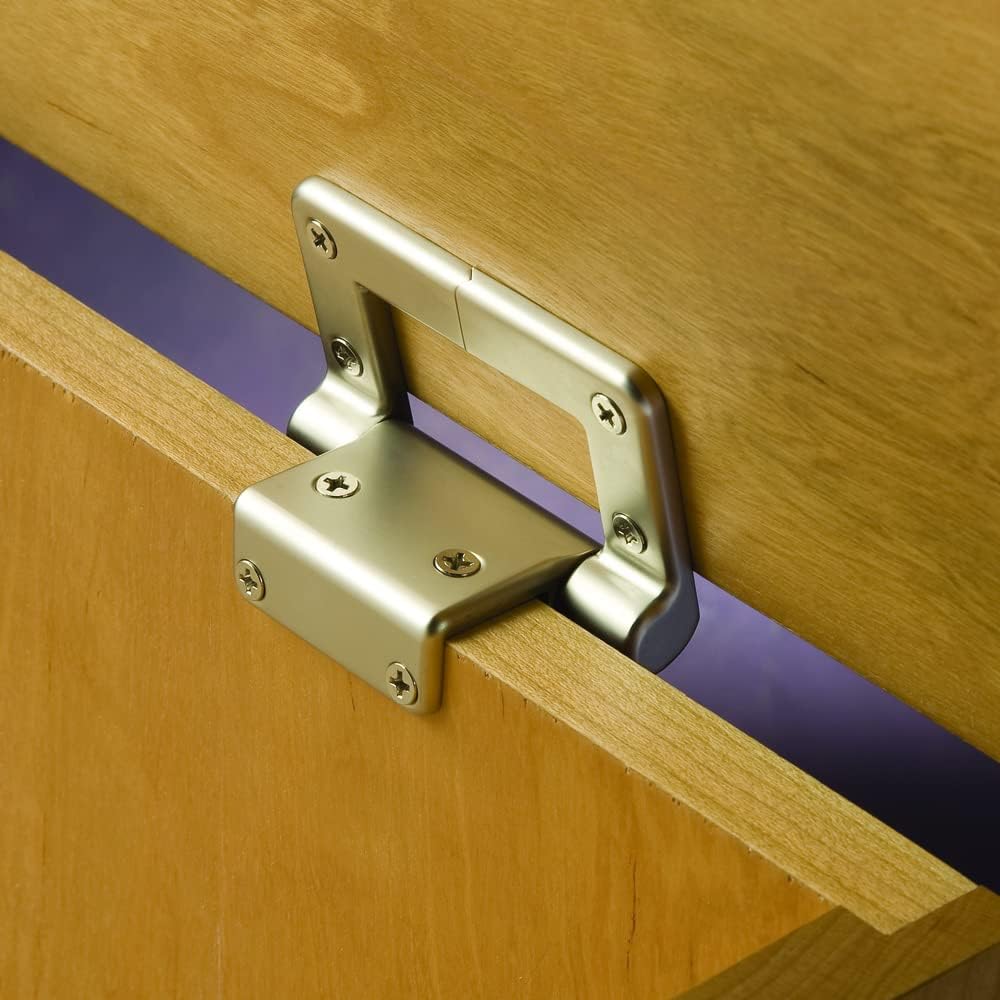 15 inch-Pound Lid-Stay Torsion Hinge Lid Support, Satin Nickel Finish, 1 per Pack