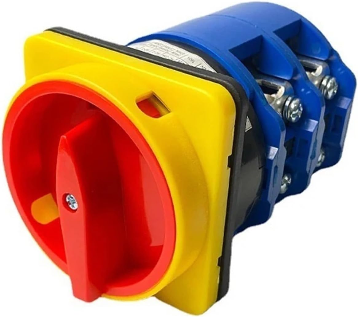 LW26GS-160/04-3 Cam Switch Padlock Panel Mount Power Rotary Transfer Circuit Breaker 8 Terminals ON-Off 2P 160A Silver