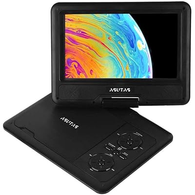 ASUTAS ポータブルDVDプレーヤー 7.5インチ 5時間連続再生 3電源対応 レジューム機能 270度回転 リージョンフリー CPRM対応 TVと同期可能 …