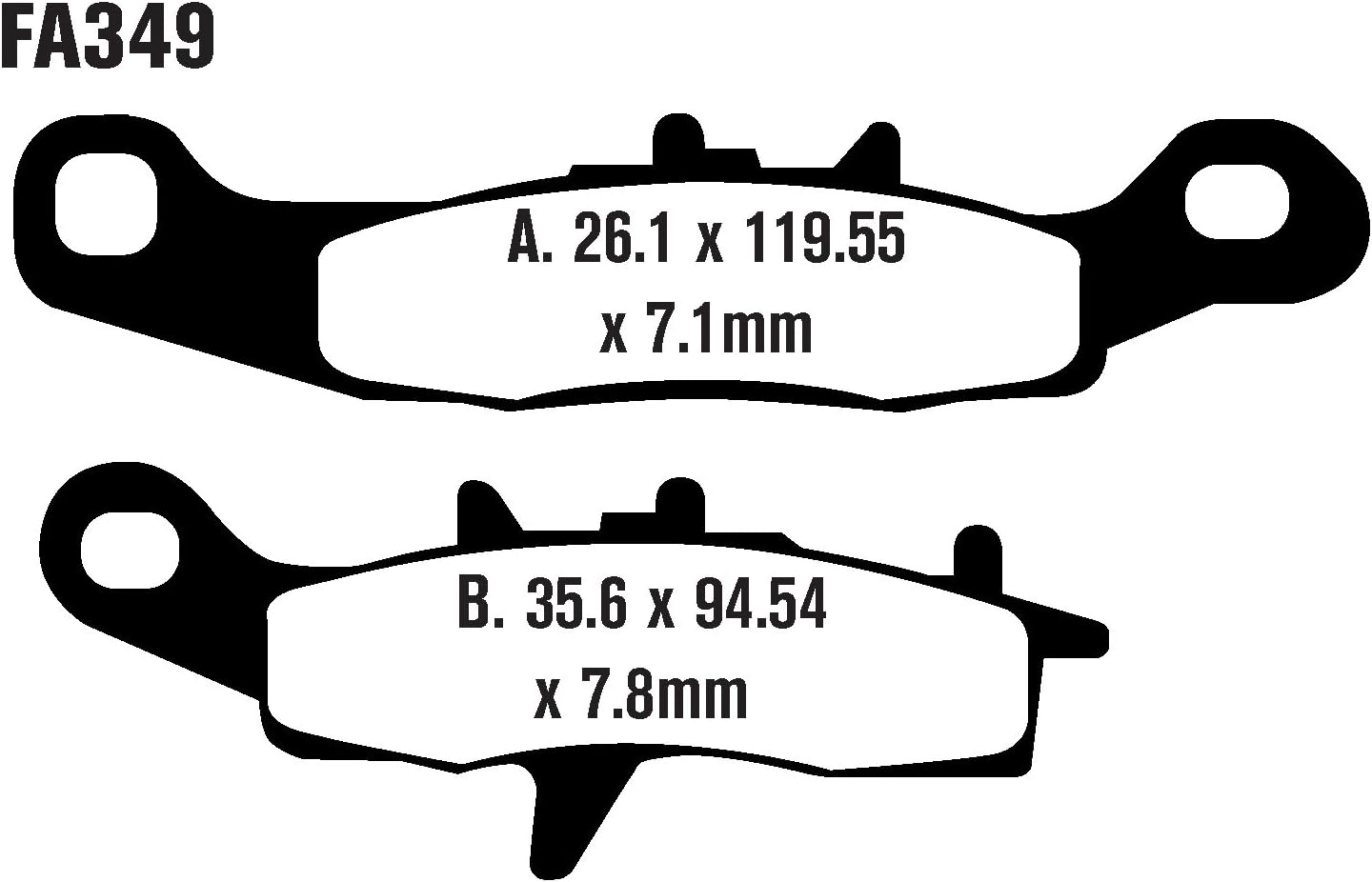 EBC Brakes FA349SV Disc Brake Pad Set, Black
